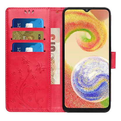 For Samsung Galaxy A05 4G Case Wallet Leather Cover with Imprinted Butterfly