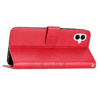 For Samsung Galaxy A05 4G Case Wallet Leather Cover with Imprinted Butterfly