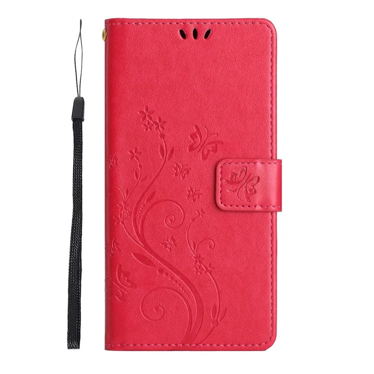 For Samsung Galaxy A05 4G Case Wallet Leather Cover with Imprinted Butterfly