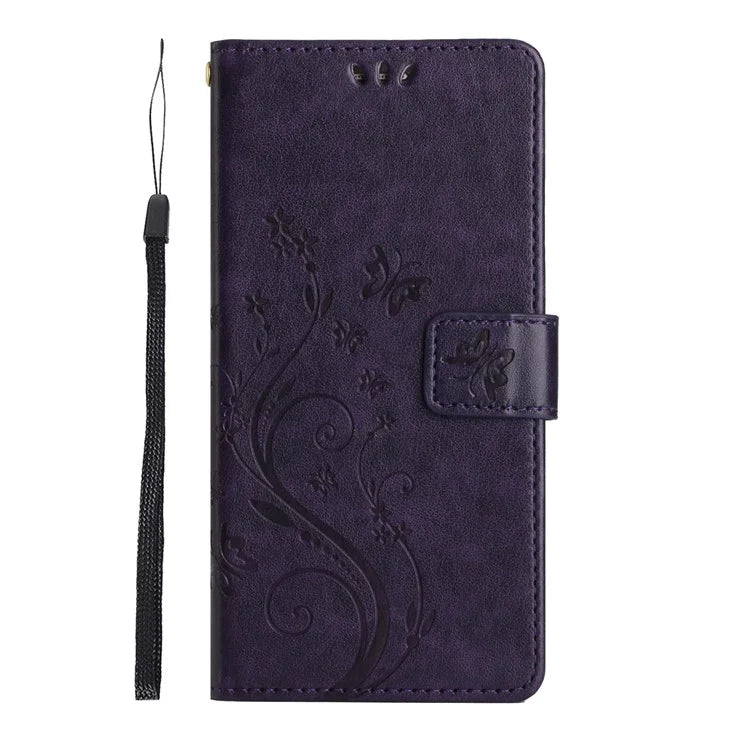 For Samsung Galaxy A05 4G Case Wallet Leather Cover with Imprinted Butterfly