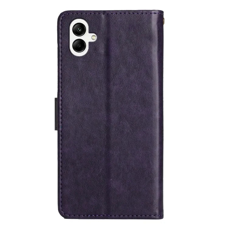 For Samsung Galaxy A05 4G Case Wallet Leather Cover with Imprinted Butterfly