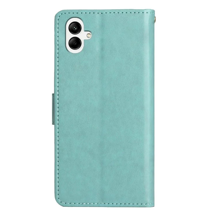 For Samsung Galaxy A05 4G Case Wallet Leather Cover with Imprinted Butterfly