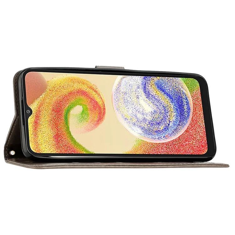 For Samsung Galaxy A05 4G Case Wallet Leather Cover with Imprinted Butterfly