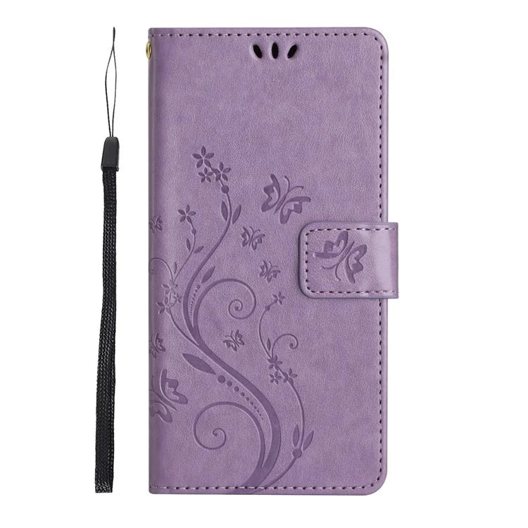 For Samsung Galaxy A05 4G Case Wallet Leather Cover with Imprinted Butterfly