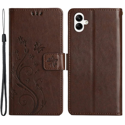 For Samsung Galaxy A05 4G Case Wallet Leather Cover with Imprinted Butterfly
