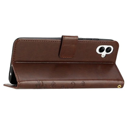 For Samsung Galaxy A05 4G Case Wallet Leather Cover with Imprinted Butterfly