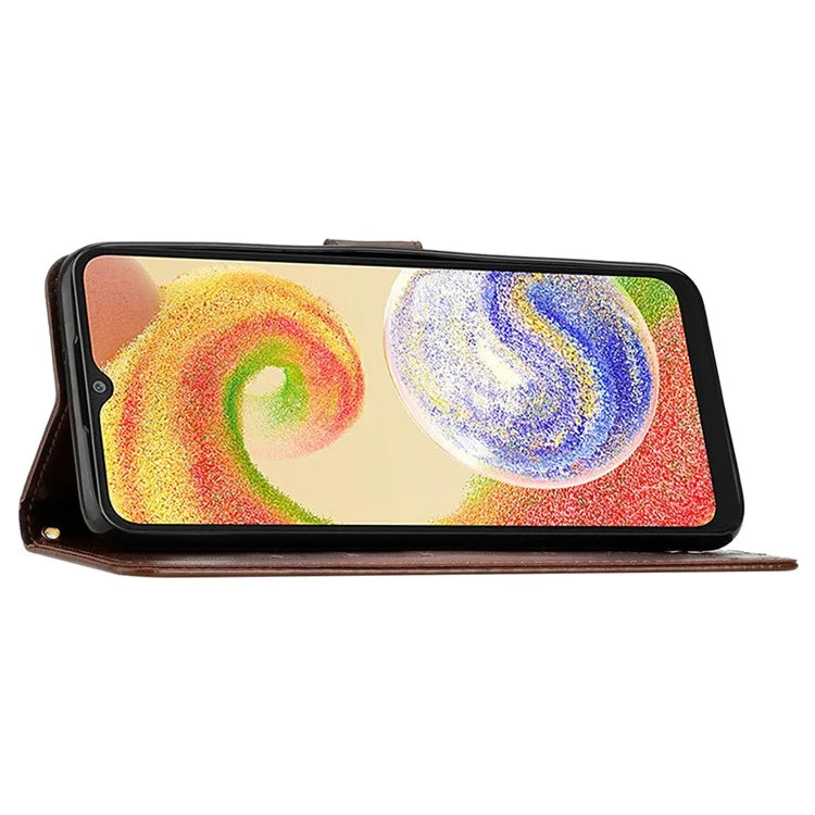 For Samsung Galaxy A05 4G Case Wallet Leather Cover with Imprinted Butterfly