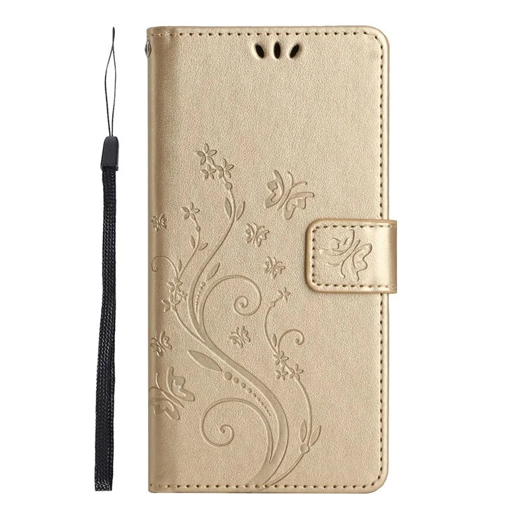 For Samsung Galaxy A05 4G Case Wallet Leather Cover with Imprinted Butterfly