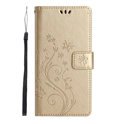 For Samsung Galaxy A05 4G Case Wallet Leather Cover with Imprinted Butterfly