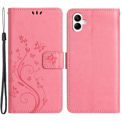 For Samsung Galaxy A05 4G Case Wallet Leather Cover with Imprinted Butterfly