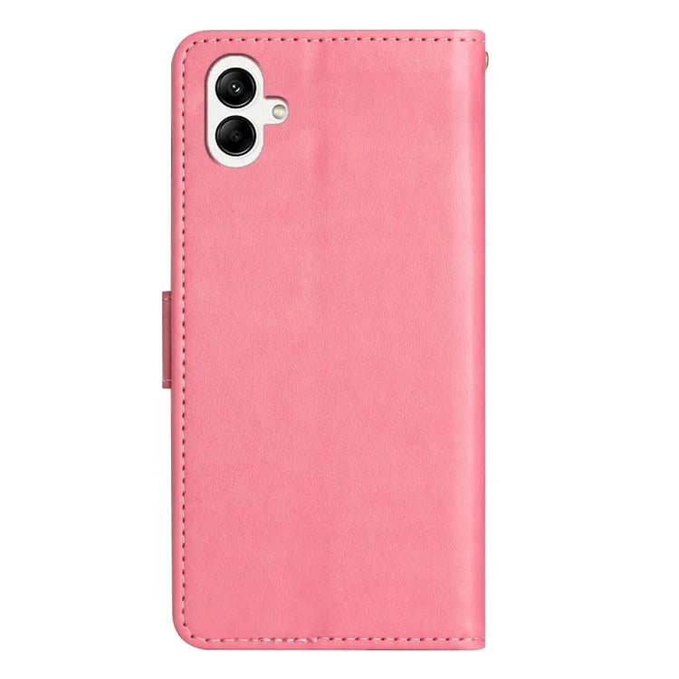 For Samsung Galaxy A05 4G Case Wallet Leather Cover with Imprinted Butterfly
