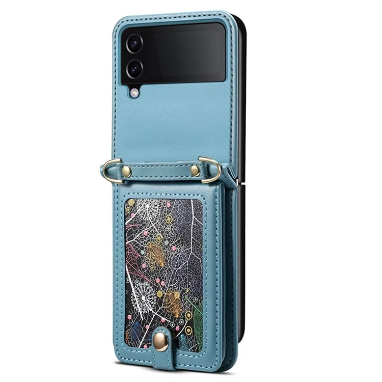 For Samsung Galaxy Z Flip3 5G Case Pattern Card Holder Phone Cover
