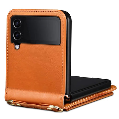 For Samsung Galaxy Z Flip3 5G Case Pattern Card Holder Phone Cover