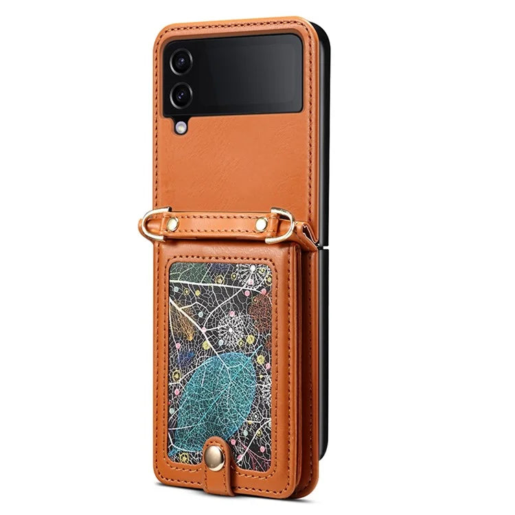 For Samsung Galaxy Z Flip3 5G Case Pattern Card Holder Phone Cover