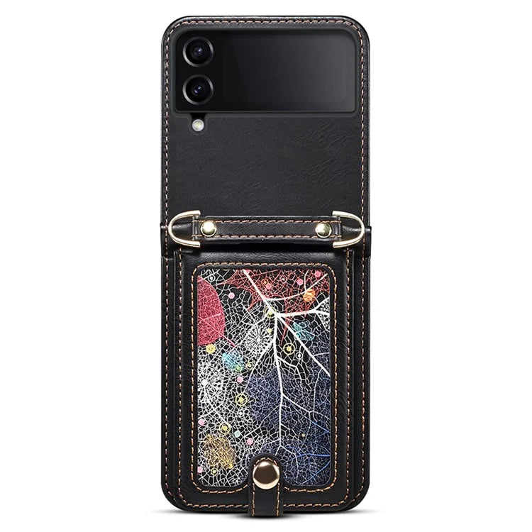 For Samsung Galaxy Z Flip3 5G Case Pattern Card Holder Phone Cover