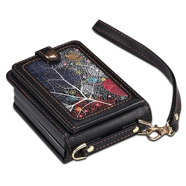 For Samsung Galaxy Z Flip3 5G Case Pattern Card Holder Phone Cover