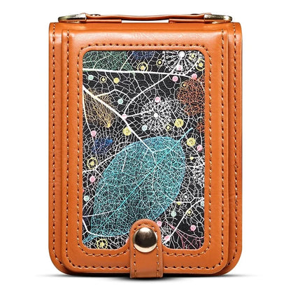 For Samsung Galaxy Z Flip5 5G Case PU Leather + PC Phone Cover with Card Holder