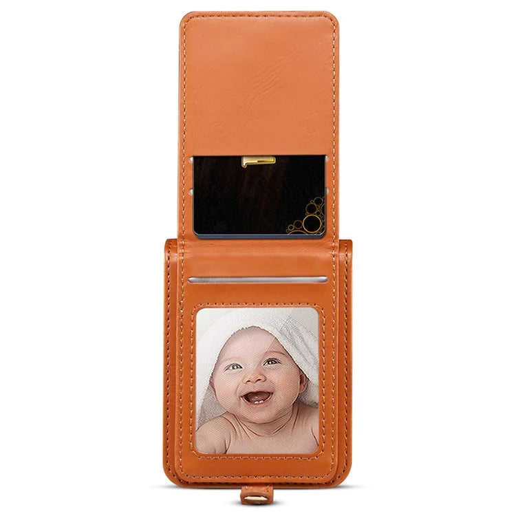 For Samsung Galaxy Z Flip5 5G Case PU Leather + PC Phone Cover with Card Holder