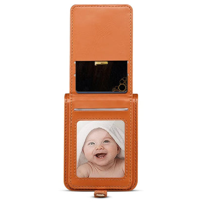 For Samsung Galaxy Z Flip5 5G Case PU Leather + PC Phone Cover with Card Holder