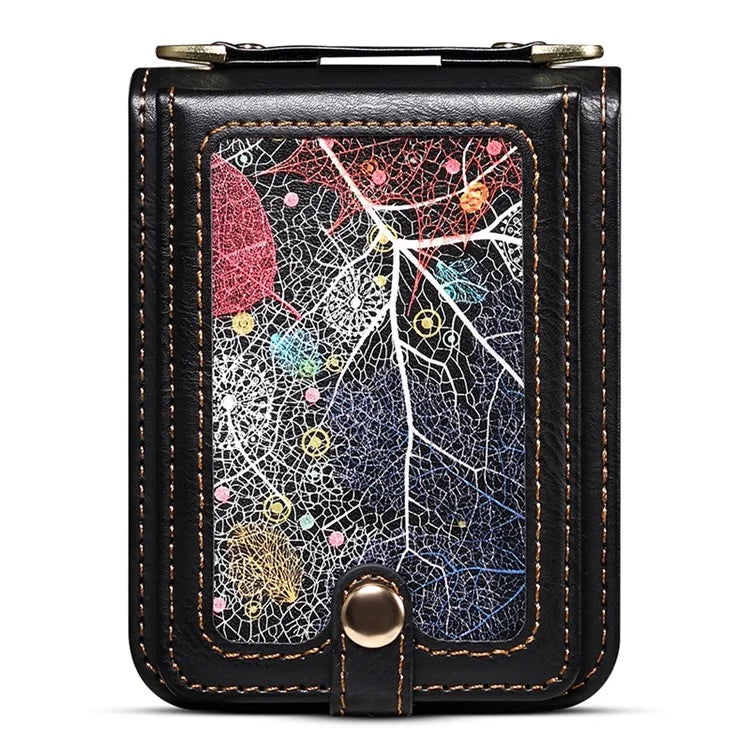 For Samsung Galaxy Z Flip5 5G Case PU Leather + PC Phone Cover with Card Holder