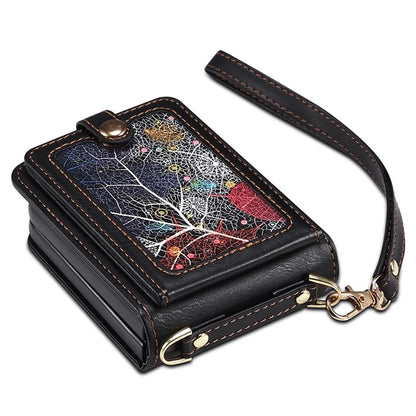 For Samsung Galaxy Z Flip5 5G Case PU Leather + PC Phone Cover with Card Holder