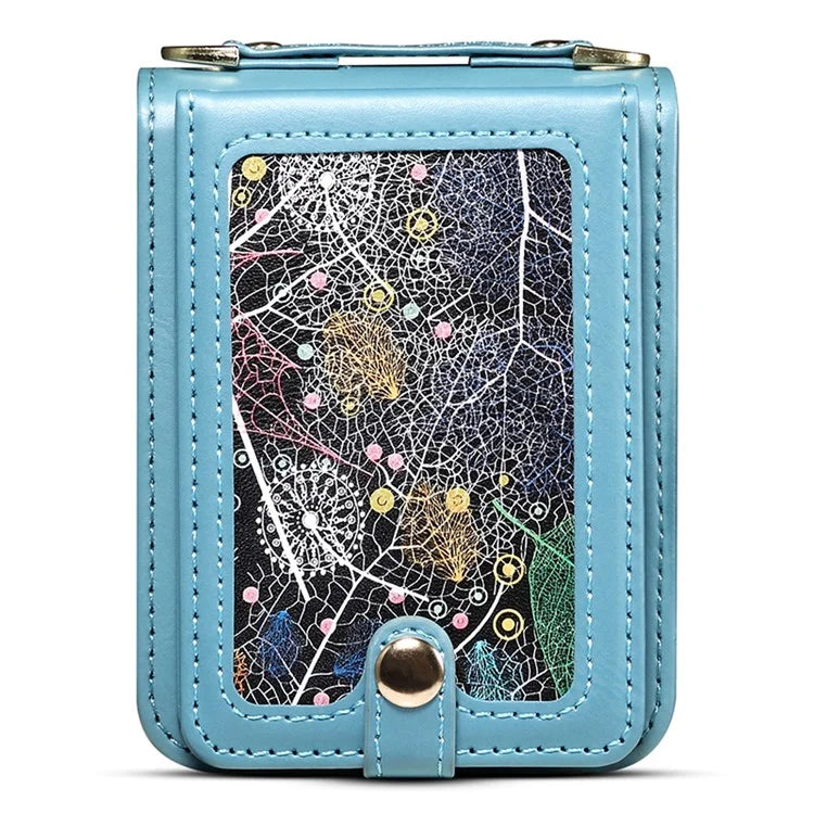 For Samsung Galaxy Z Flip5 5G Case PU Leather + PC Phone Cover with Card Holder