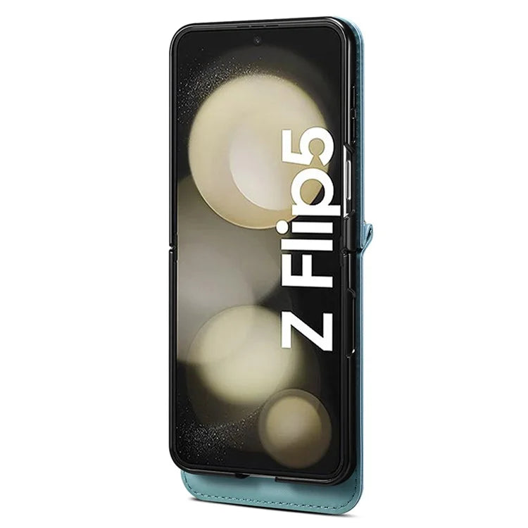 For Samsung Galaxy Z Flip5 5G Case PU Leather + PC Phone Cover with Card Holder
