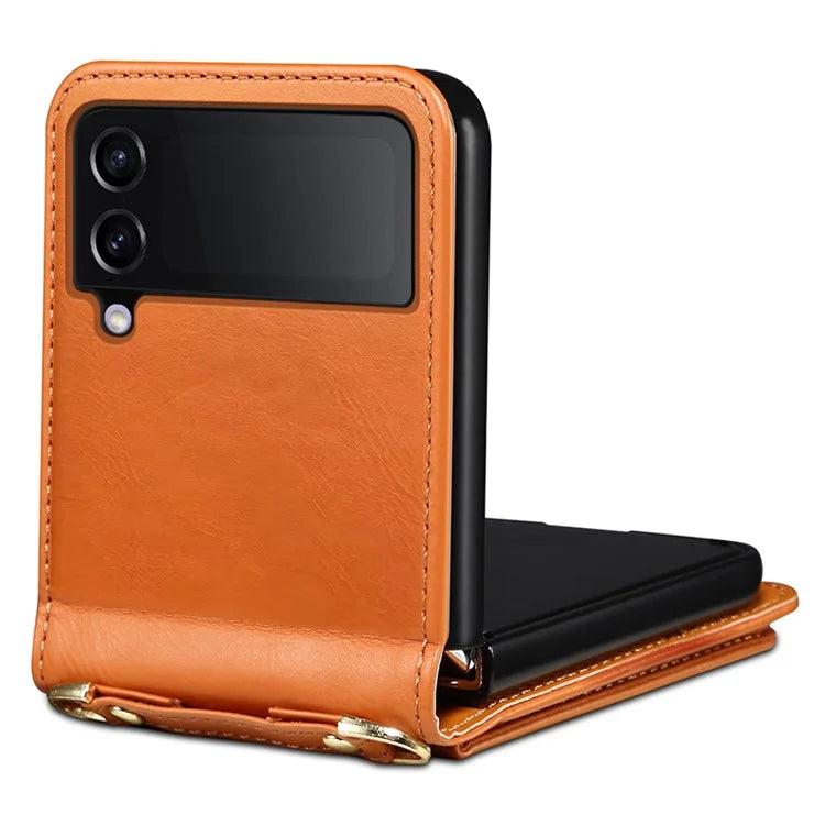 For Samsung Galaxy Z Flip4 5G Case Anti-Scratch Pattern Card Holder Phone Cover
