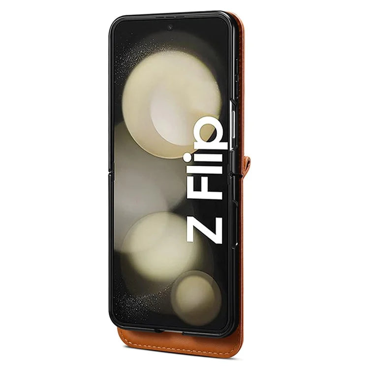 For Samsung Galaxy Z Flip4 5G Case Anti-Scratch Pattern Card Holder Phone Cover