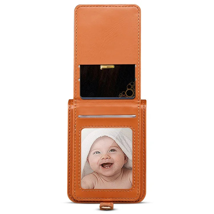 For Samsung Galaxy Z Flip4 5G Case Anti-Scratch Pattern Card Holder Phone Cover
