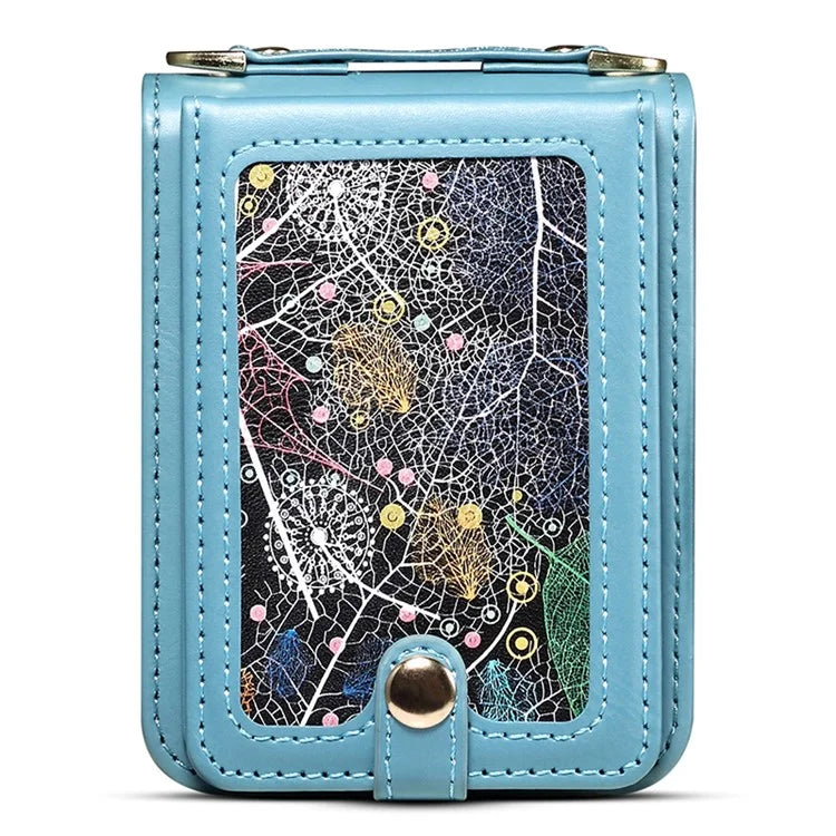 For Samsung Galaxy Z Flip4 5G Case Anti-Scratch Pattern Card Holder Phone Cover
