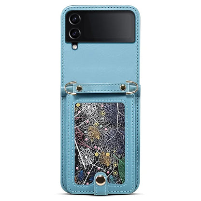 For Samsung Galaxy Z Flip4 5G Case Anti-Scratch Pattern Card Holder Phone Cover