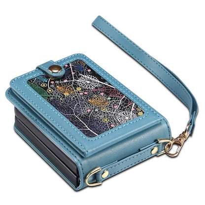 For Samsung Galaxy Z Flip4 5G Case Anti-Scratch Pattern Card Holder Phone Cover