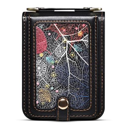 For Samsung Galaxy Z Flip4 5G Case Anti-Scratch Pattern Card Holder Phone Cover