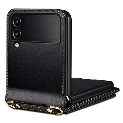 For Samsung Galaxy Z Flip4 5G Case Anti-Scratch Pattern Card Holder Phone Cover