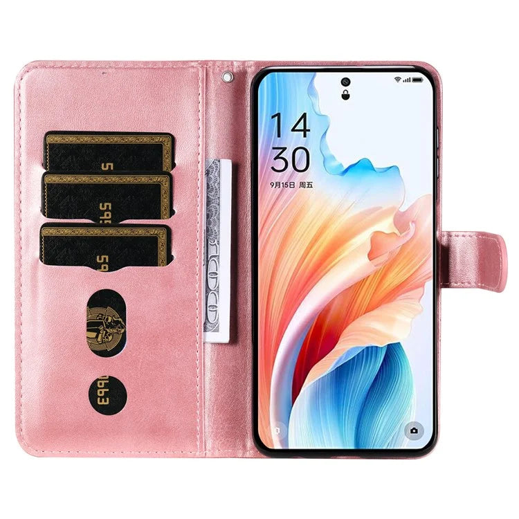 For Oppo A2 Pro 5G Case Zipper Pocket Leather Wallet Phone Cover