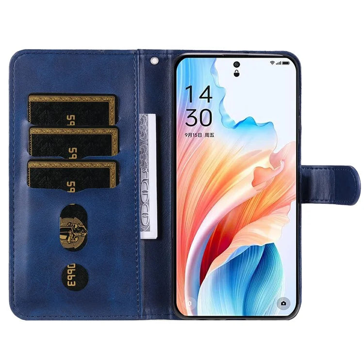 For Oppo A2 Pro 5G Case Zipper Pocket Leather Wallet Phone Cover