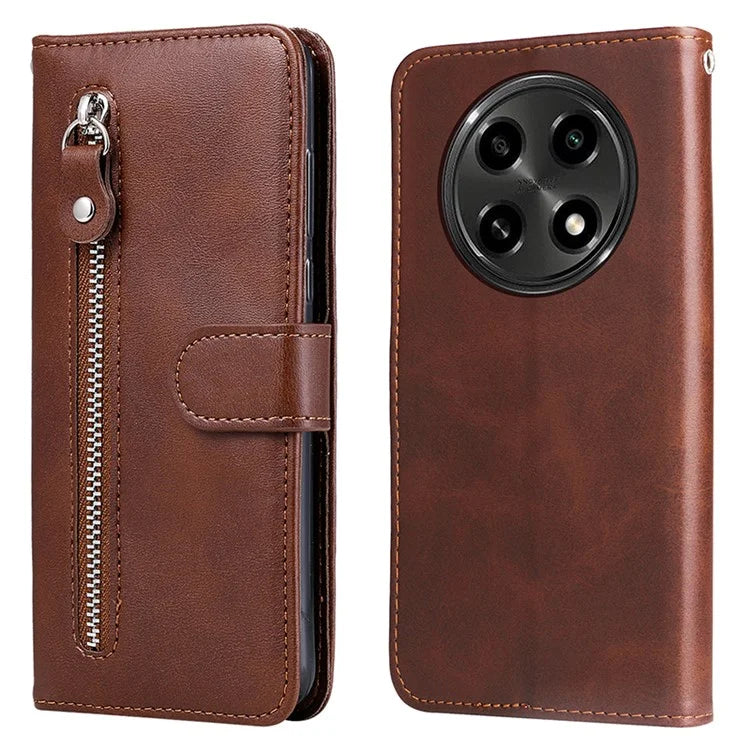 For Oppo A2 Pro 5G Case Zipper Pocket Leather Wallet Phone Cover