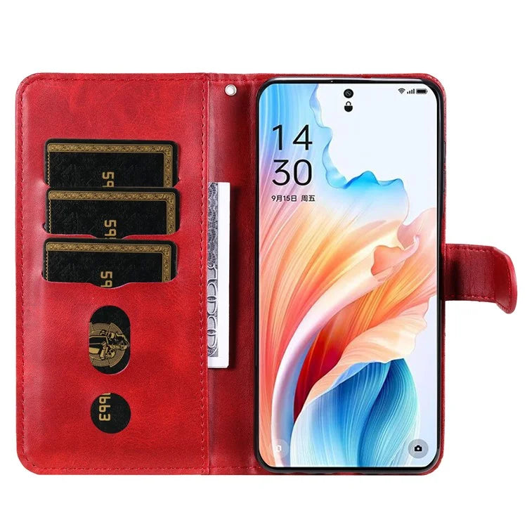 For Oppo A2 Pro 5G Case Zipper Pocket Leather Wallet Phone Cover