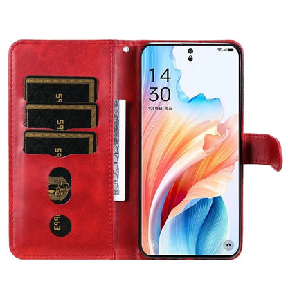 For Oppo A2 Pro 5G Case Zipper Pocket Leather Wallet Phone Cover