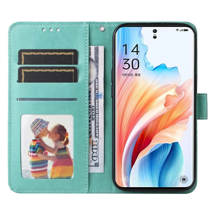 For Oppo A2 Pro 5G Case Wallet Sunflower Imprinted Leather Phone Cover