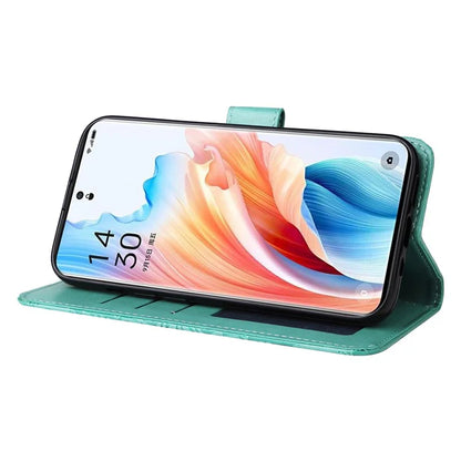 For Oppo A2 Pro 5G Case Wallet Sunflower Imprinted Leather Phone Cover