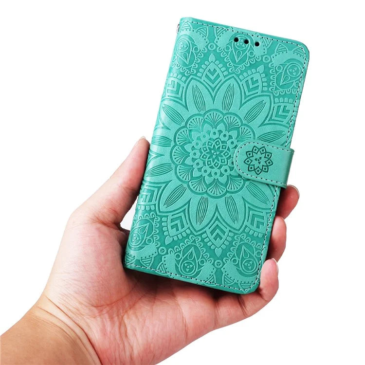 For Oppo A2 Pro 5G Case Wallet Sunflower Imprinted Leather Phone Cover