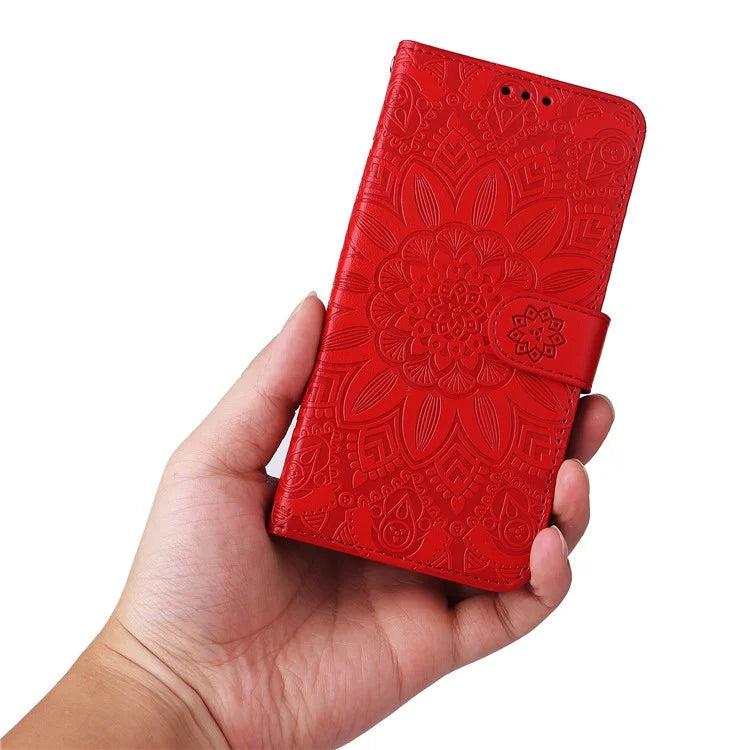 For Oppo A2 Pro 5G Case Wallet Sunflower Imprinted Leather Phone Cover