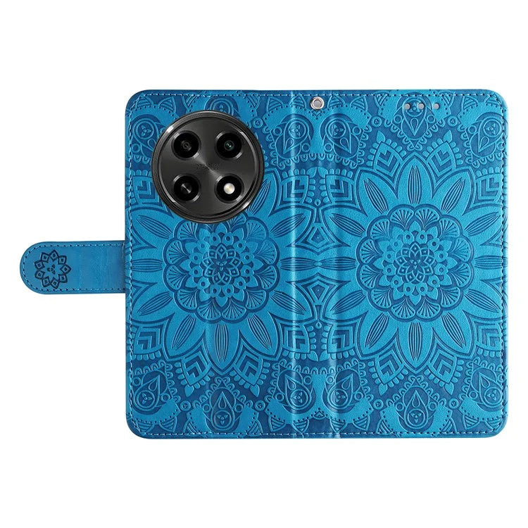 For Oppo A2 Pro 5G Case Wallet Sunflower Imprinted Leather Phone Cover