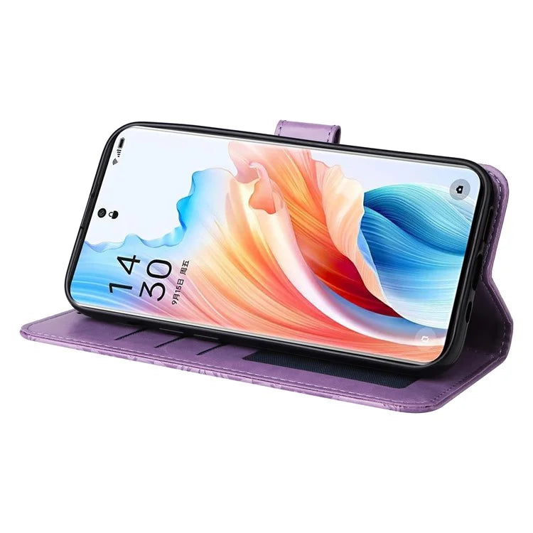 For Oppo A2 Pro 5G Case Wallet Sunflower Imprinted Leather Phone Cover