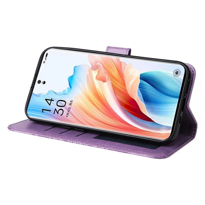 For Oppo A2 Pro 5G Case Wallet Sunflower Imprinted Leather Phone Cover