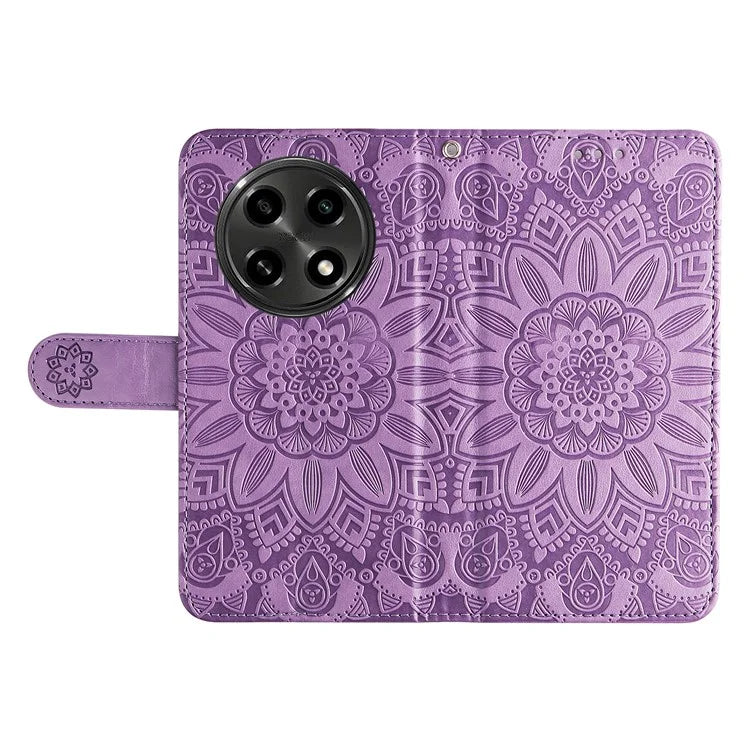 For Oppo A2 Pro 5G Case Wallet Sunflower Imprinted Leather Phone Cover