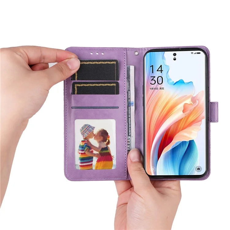 For Oppo A2 Pro 5G Case Wallet Sunflower Imprinted Leather Phone Cover