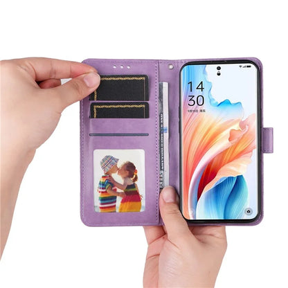 For Oppo A2 Pro 5G Case Wallet Sunflower Imprinted Leather Phone Cover